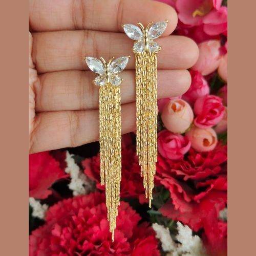 Chic Gold Butterfly Chain Earrings for Women - Jouell