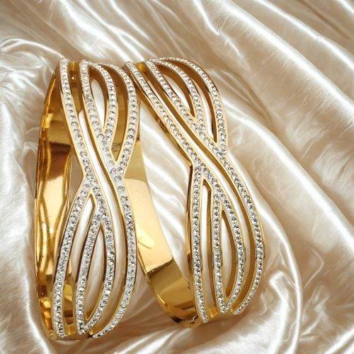 Elegant Golden Infinity Crystal Bracelets for Women & Girls - Jouell
