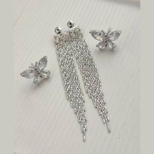 Elegant Silver Butterfly Dangler Earrings for Women - Jouell