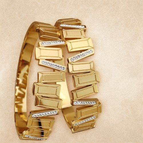 Elegant Golden Geometric Crystal Bracelets for Women & Girls - Jouell