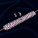 Ruby Pink American Diamond Bridal Choker Necklace Set