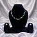 Silver Rhodium CZ American Diamond Floral Necklace Set