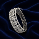 Silver & White American Diamond Baguette Openable Bracelet
