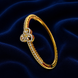 Gold & White American Diamond Floral Openable Bracelet