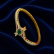 Gold & Emerald Green American Diamond Designer Bangle