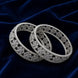 Silver Floral American Diamond Bangles for Women