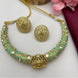 Mint Green Hasli Necklace Set with Earrings – Rajasthani Choker