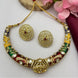 Multicolour Hasli Necklace Set with Earrings – Rajasthani Design