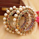 Gold Plated Multicolour Pearl Bangles for Women & Girls - Jouell
