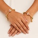 Gold-Tone Kundan Floral Designer Bangles