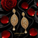 Golden Polish American Diamond Pendant Set