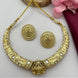 Yellow Hasli Necklace Set with Earrings – Rajasthani Choker Design