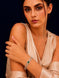 Silver-Toned American Diamond Green Stone Bracelet for Women